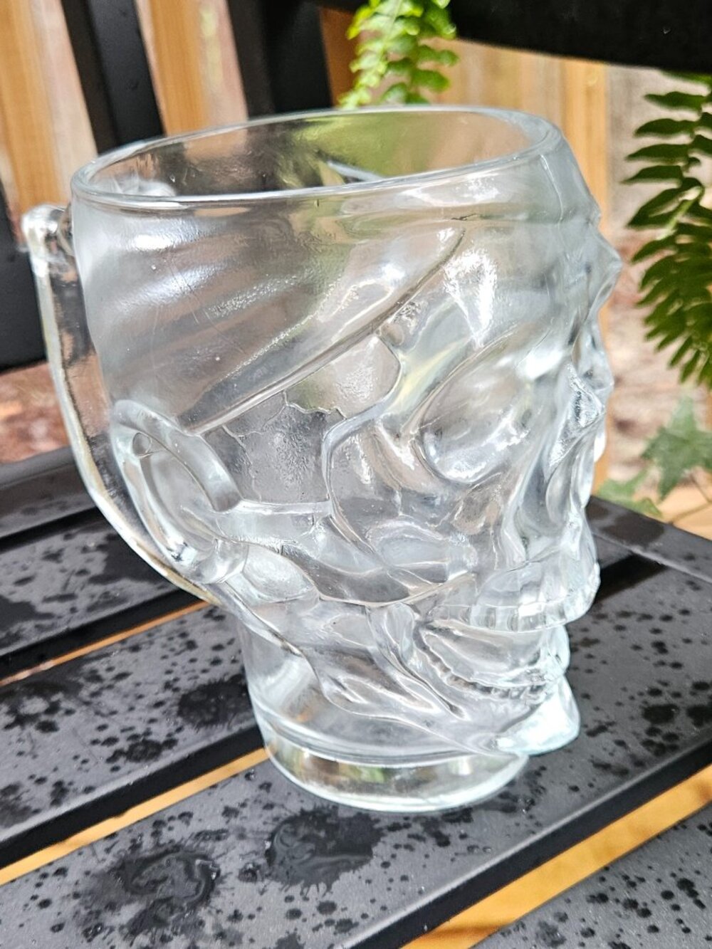3D Glass Pirate Skull Drinking Mug Stein Beer Man Treasure Island Las Vegas